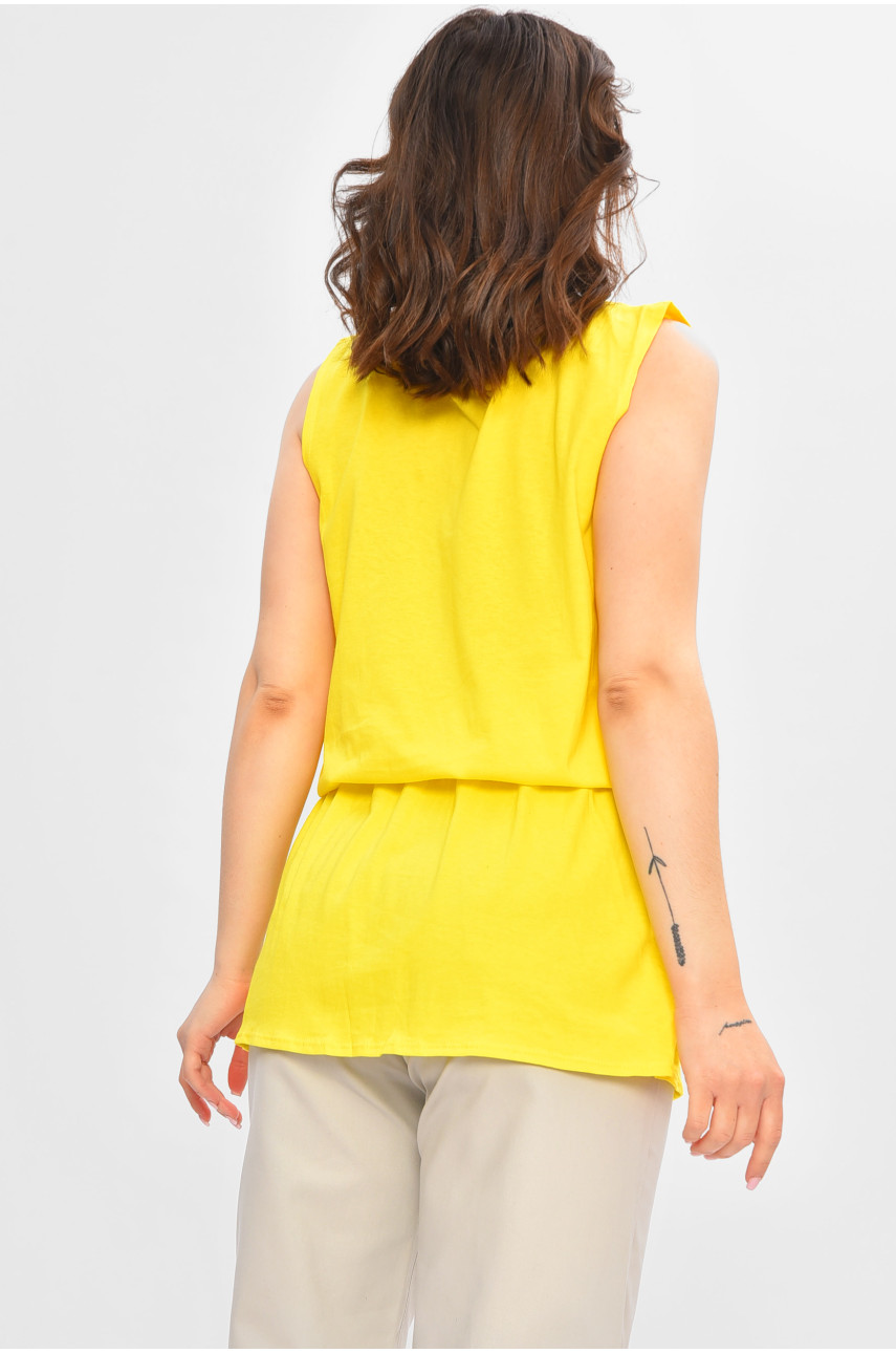 Туника женская однотонная желтого цвета 1359 203063