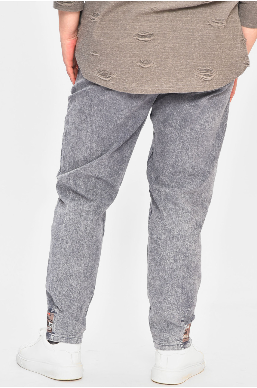 Джинсы женские батальные серого цвета 25956 203068 Джинсы женские батальные серого цвета 25956 203068