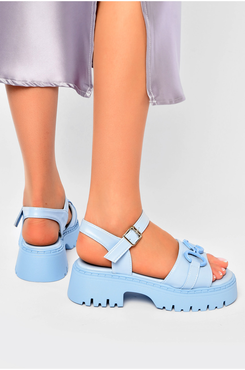 Босоножки женские голубого цвета SE06-5 203088