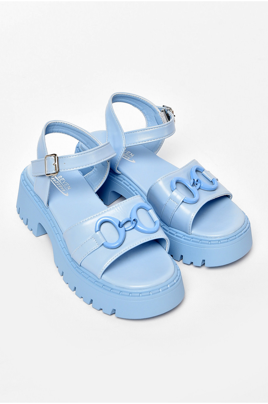 Босоножки женские голубого цвета SE06-5 203088