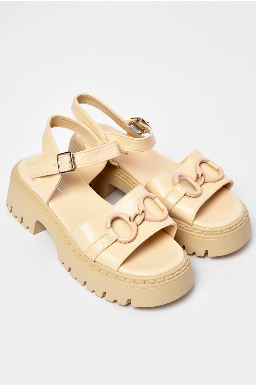 Босоножки женские бежевого цвета SE06-2 203096 Босоножки женские бежевого цвета SE06-2 203096