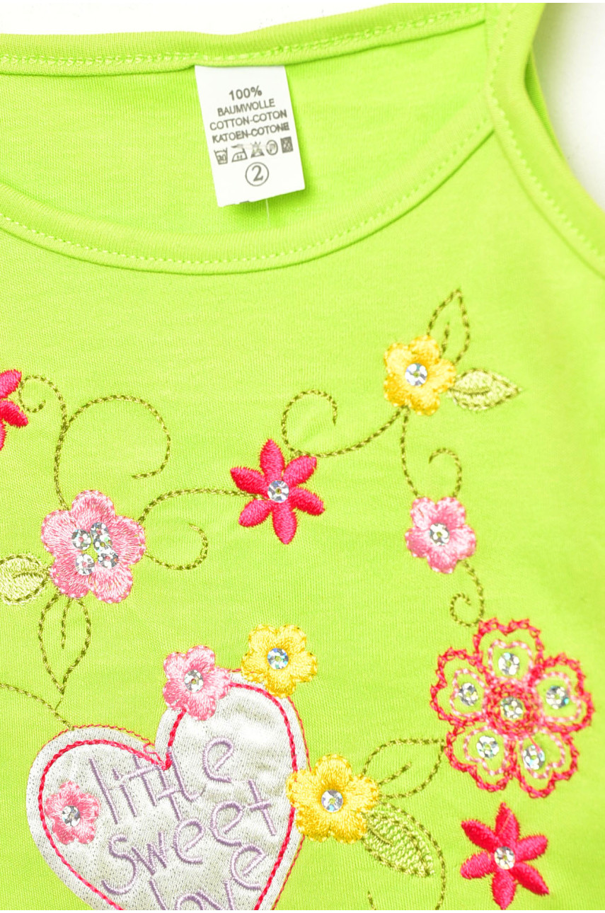 Костюм детский для девочки салатового цвета асорті 203110