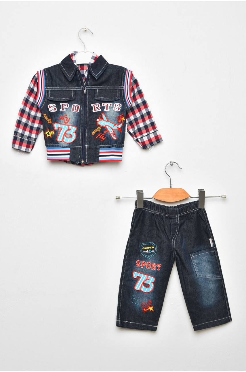 Костюм дитячий для хлопчика чорного кольору асорти 203113 Костюм дитячий для хлопчика чорного кольору асорти 203113