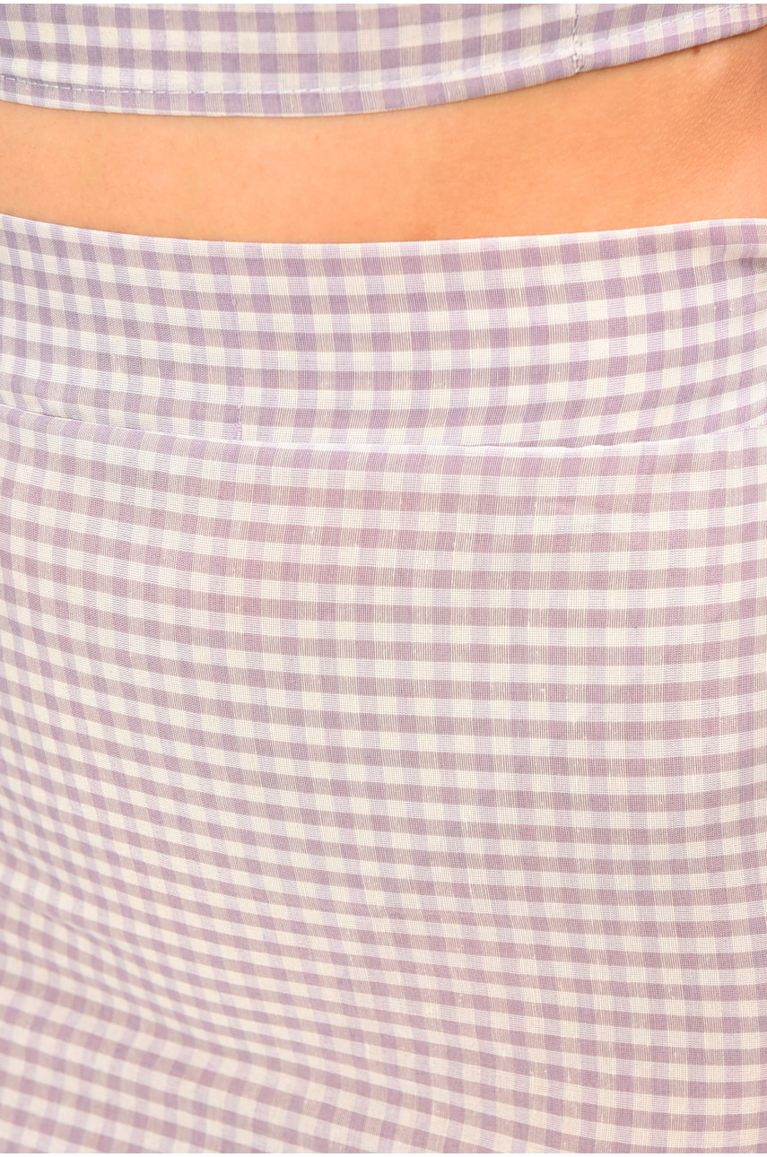 Костюм жіночий світло-бузкового кольору з принтом 1558 203119 Костюм жіночий світло-бузкового кольору з принтом 1558 203119