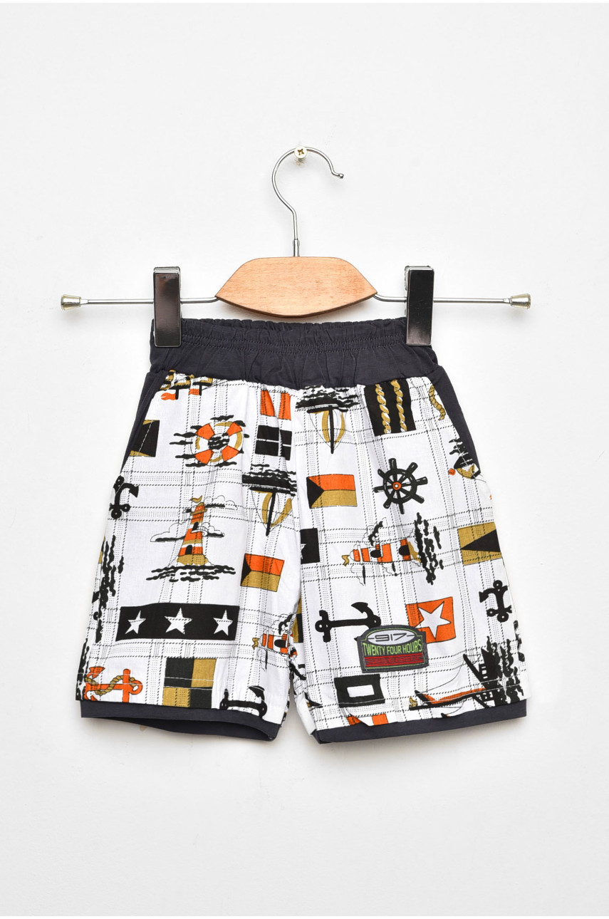 Шорты детские для мальчика белого цвета асорти 203124