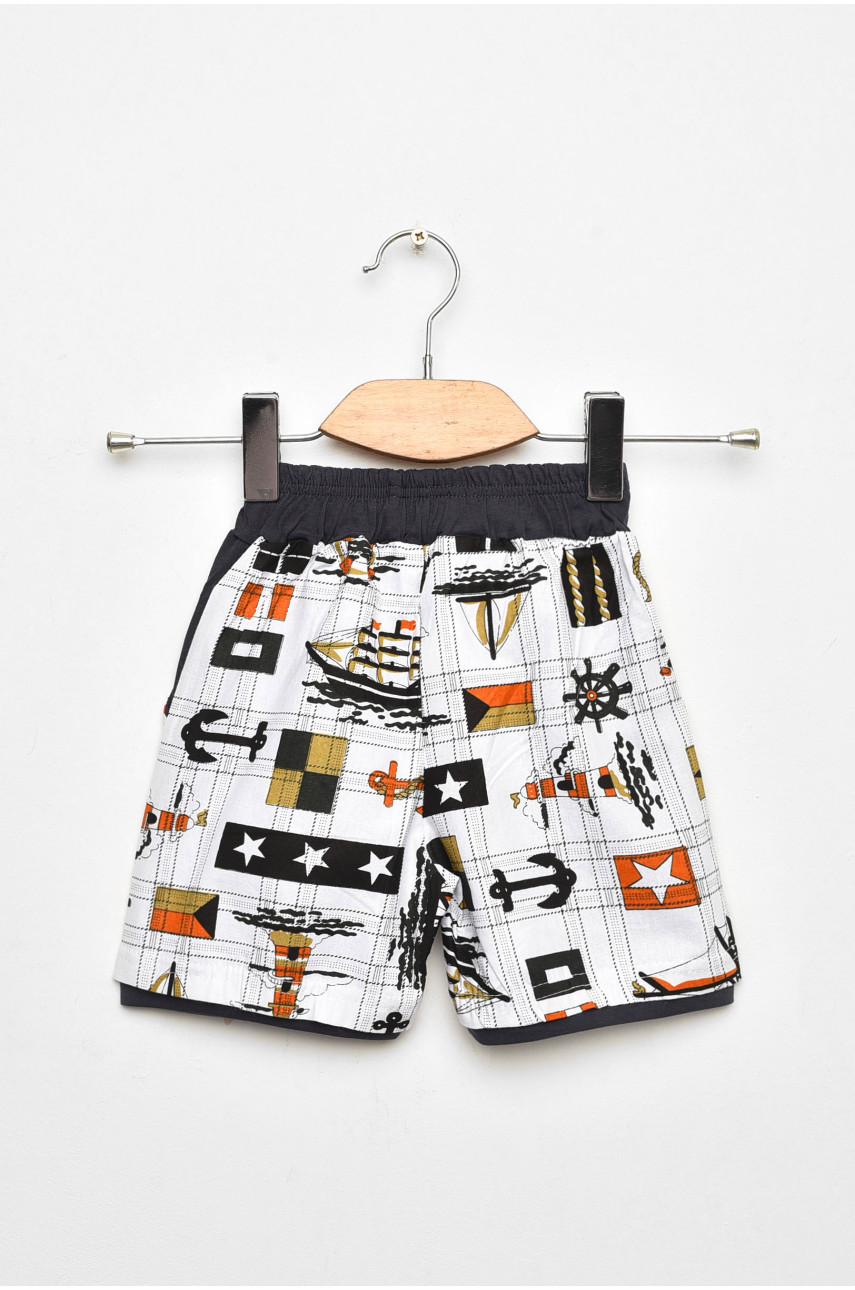 Шорты детские для мальчика белого цвета асорти 203124
