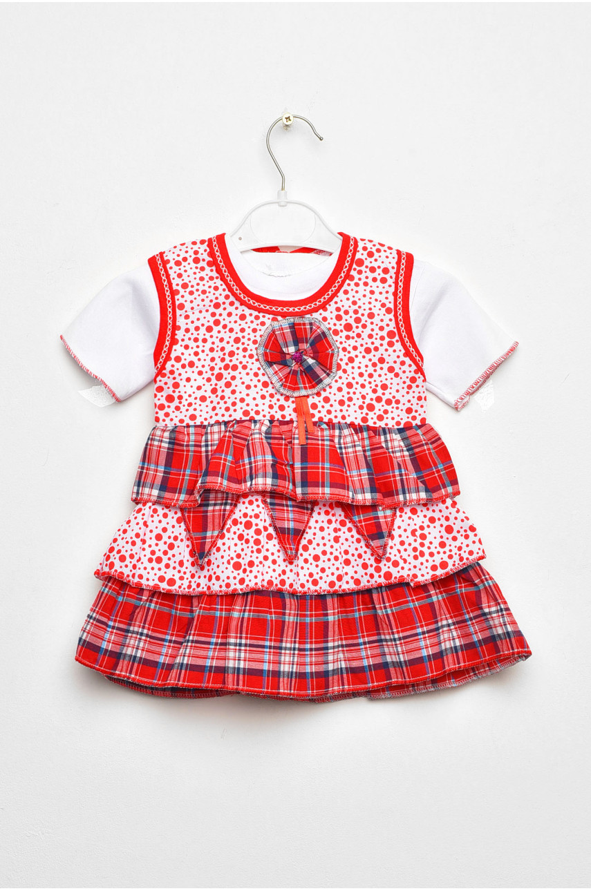 Костюм детский для девочки красного цвета сарафан+футболка асорті 203137