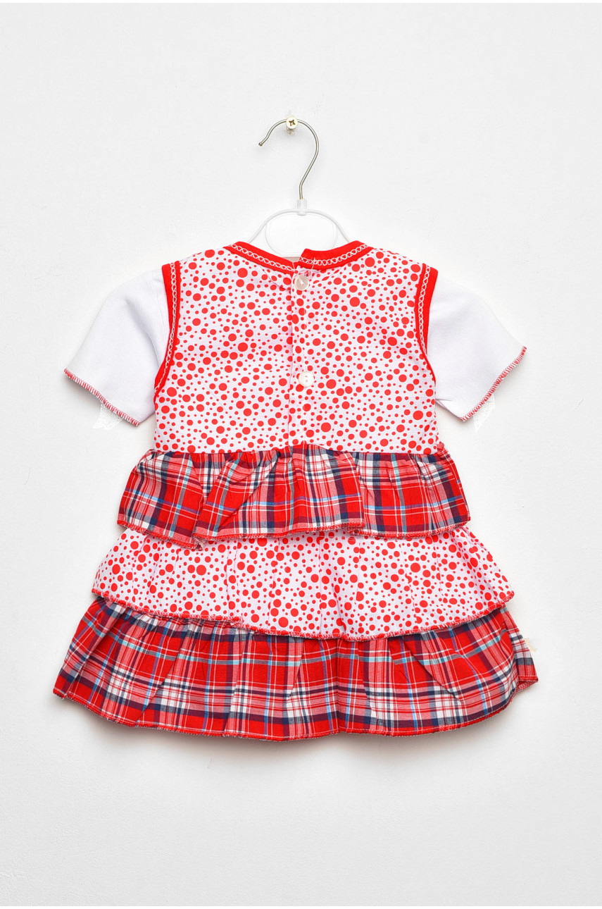 Костюм детский для девочки красного цвета сарафан+футболка асорті 203137