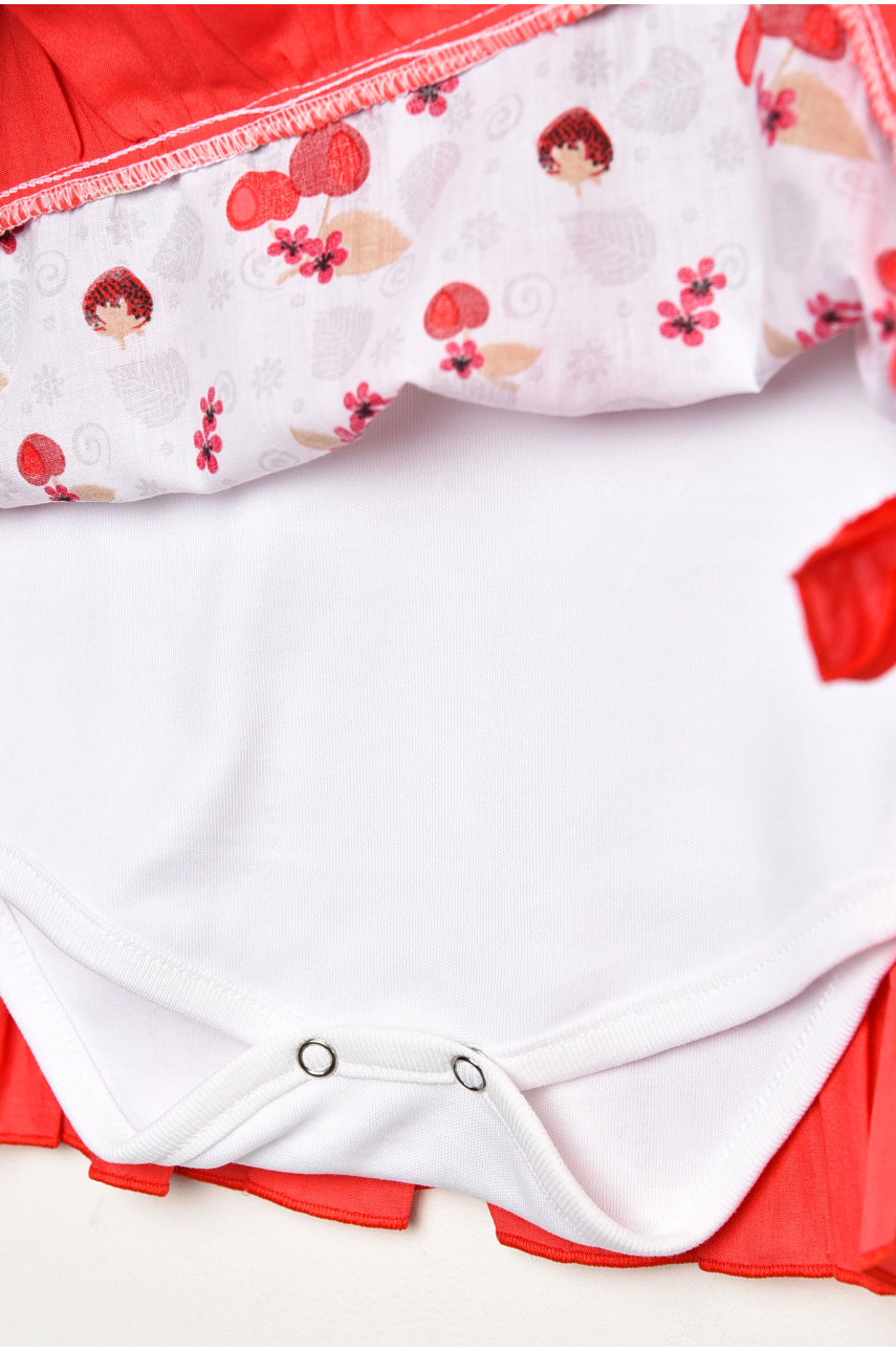 Платье детское для девочки красно-белого цвета асорти 203138