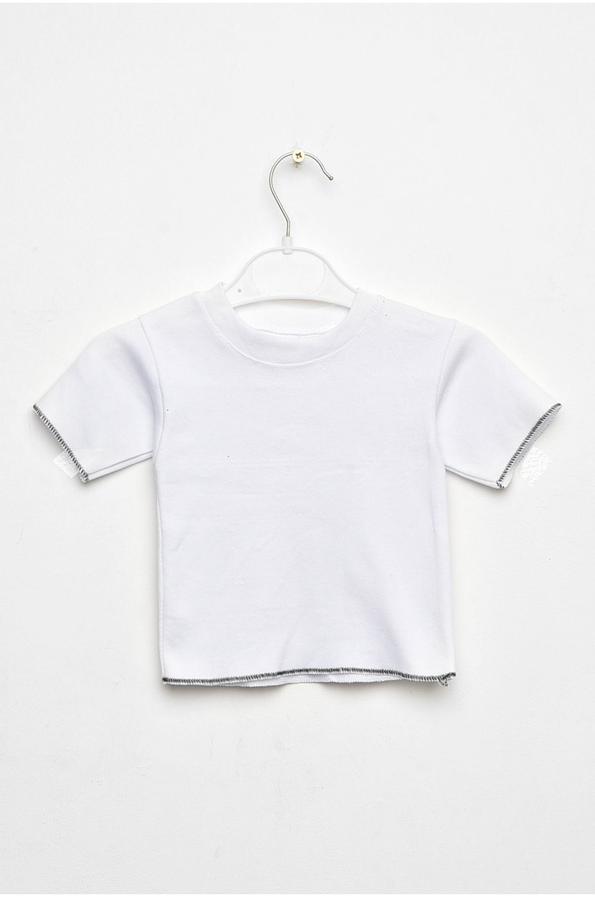 Сарафан+футболка детские для девочки белого цвета асорти 203142 Сарафан+футболка детские для девочки белого цвета асорти 203142