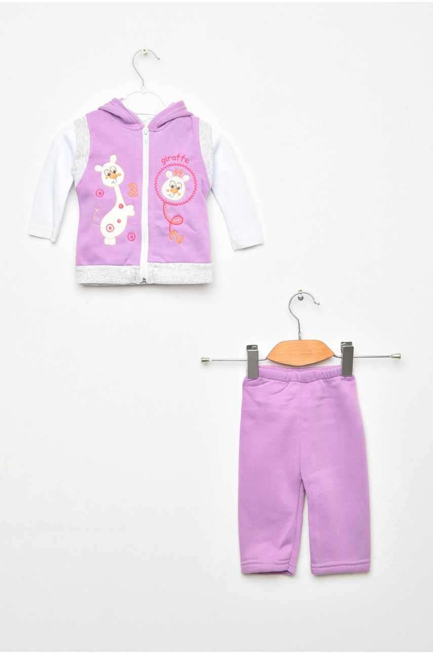 Костюм детский тройка сиреневого цвета асорти 203146