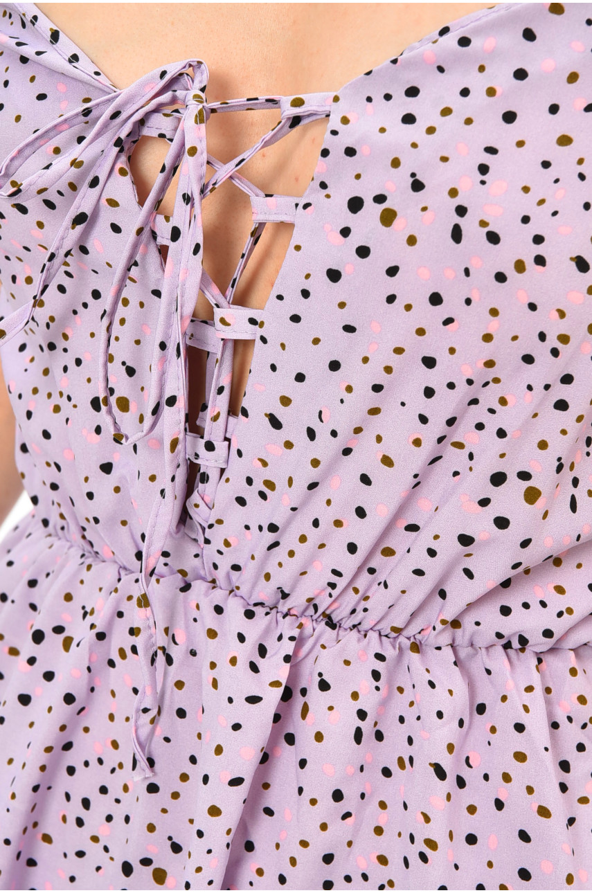 Сарафан женский сиреневого цвета с принтом 468 203157