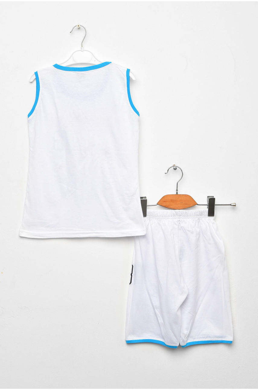 Костюм детский летний для мальчика белого цвета 203161