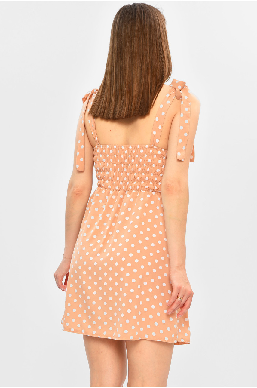 Сарафан женский бежевого цвета с принтом 889 203171 Сарафан женский бежевого цвета с принтом 889 203171