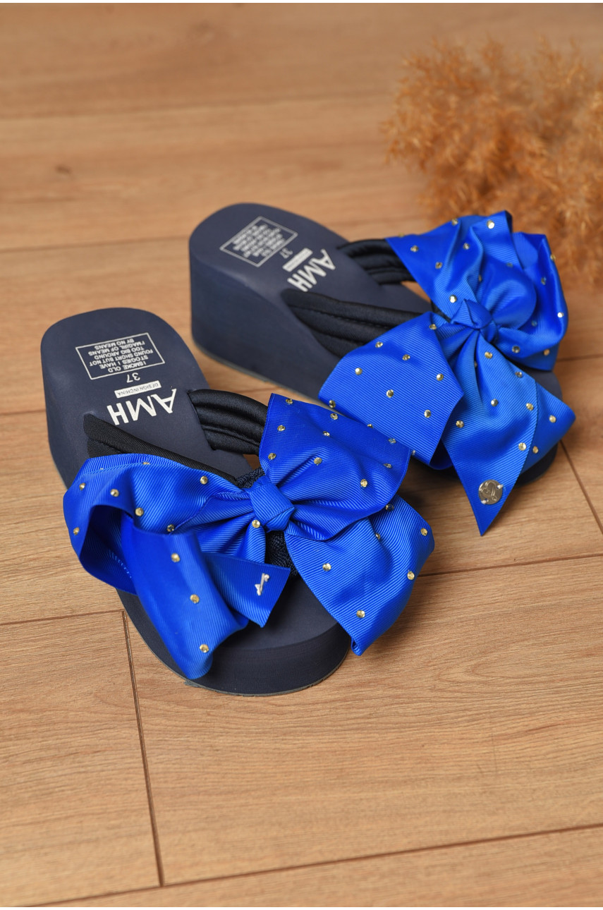 Вьетнамки женские темно-синего цвета 203182