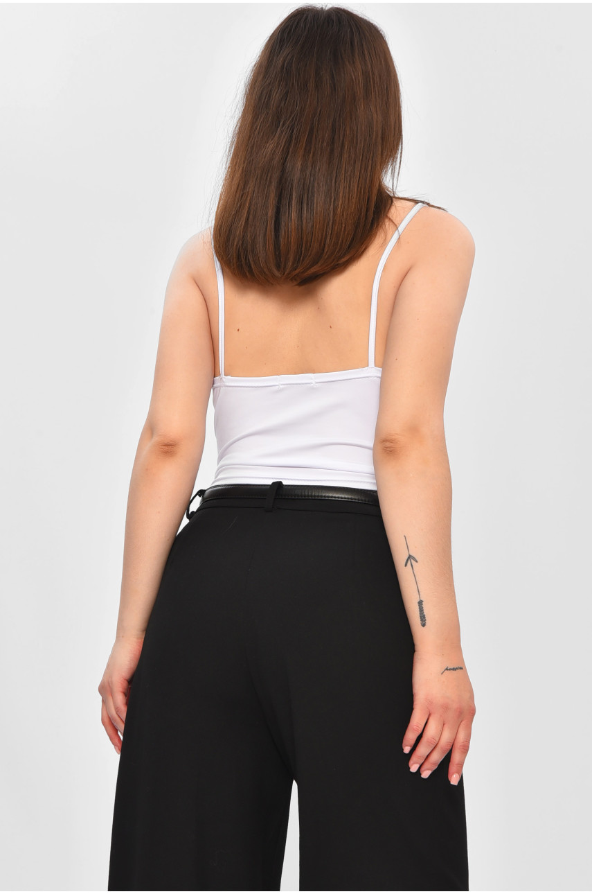 Топ женский однотонный белого цвета 177 203186 Топ женский однотонный белого цвета 177 203186