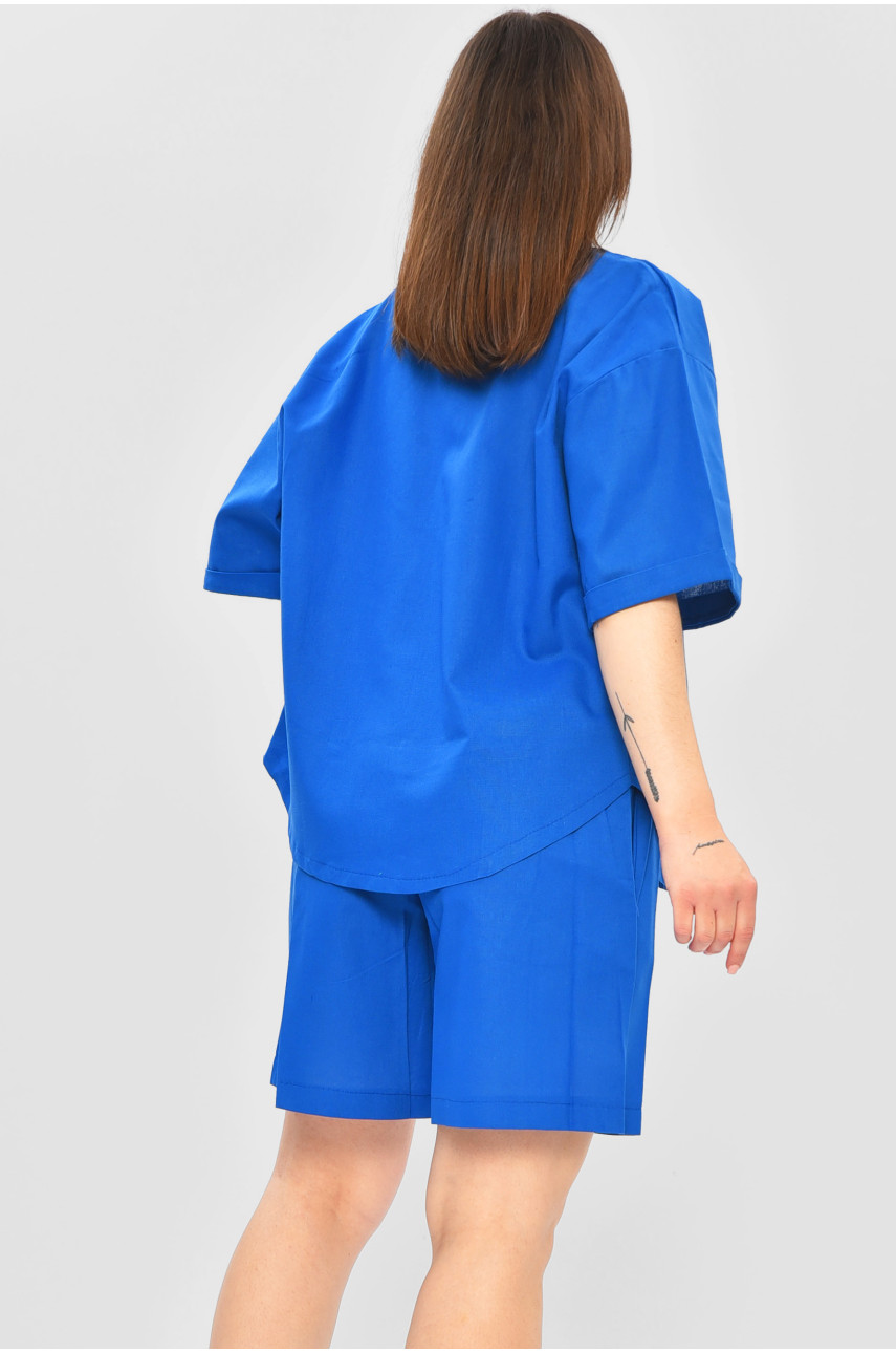 Костюм женский однотонный синего цвета 146 203199 Костюм женский однотонный синего цвета 146 203199