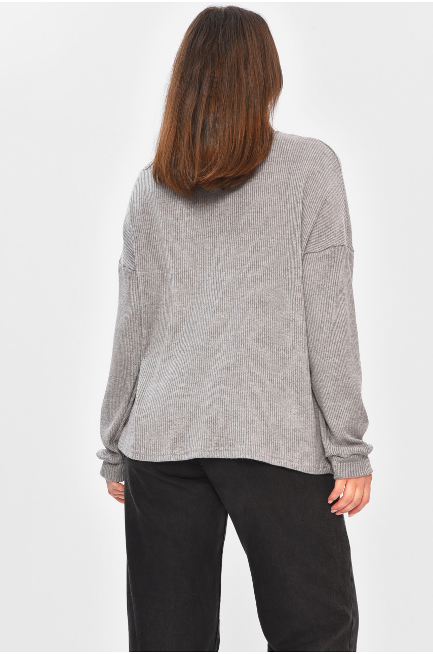 Кофта жіноча однотонна сірого кольору 219 203203