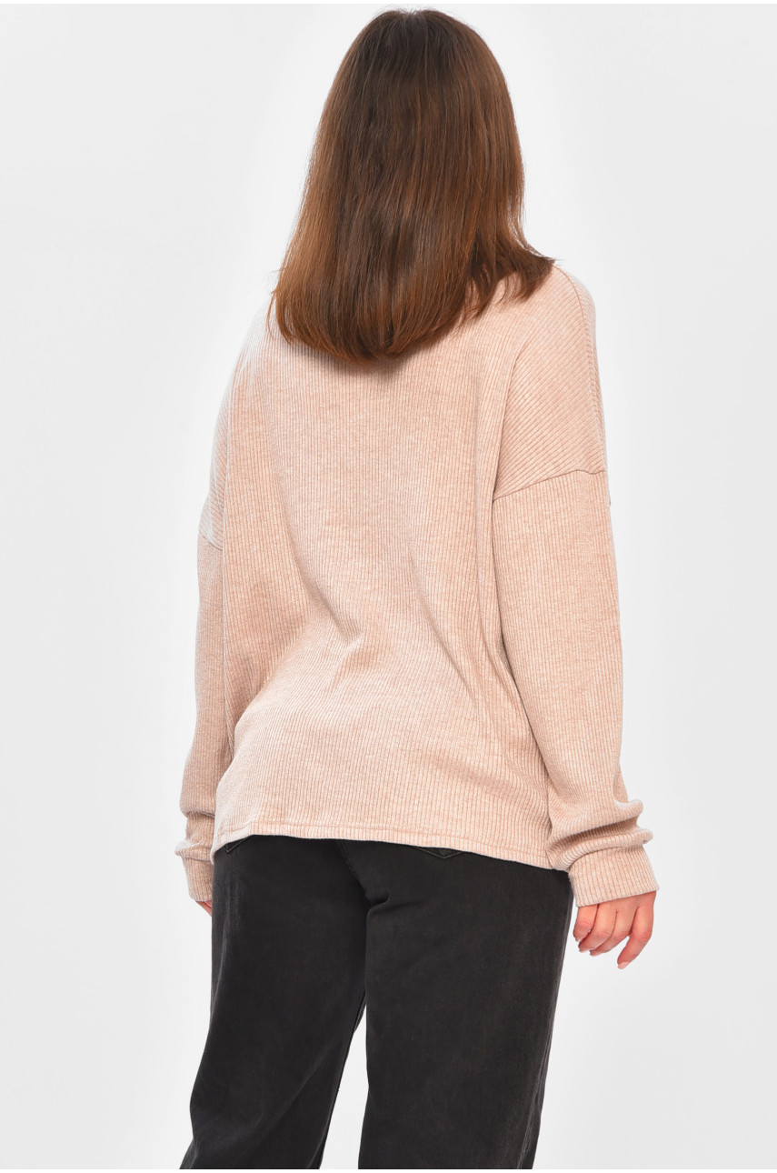 Кофта жіноча однотонна бежевого кольору 219 203204