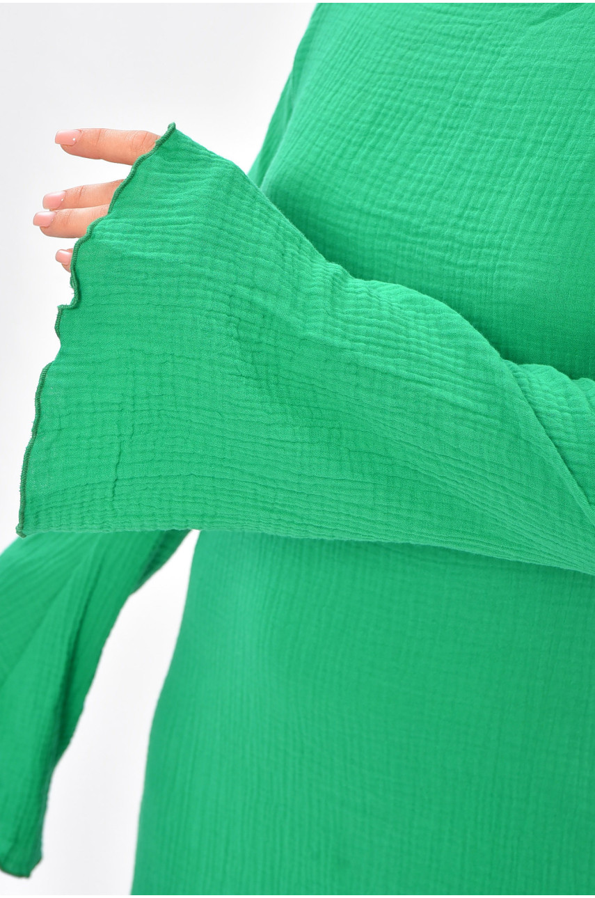 Сукня жіноча однотонна зеленого кольору 067 203211