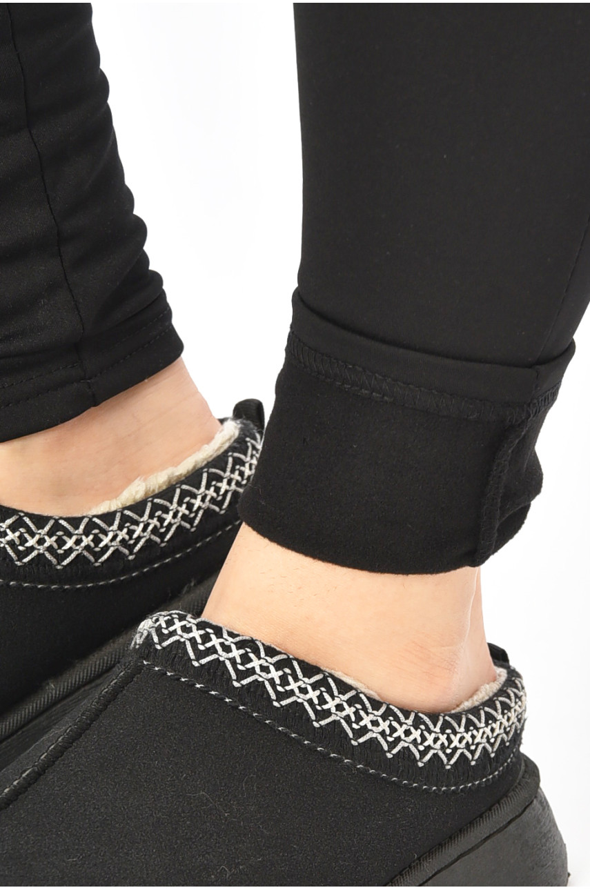 Комбинезон женский однотонный на микрофлисе черного цвета 197 203212