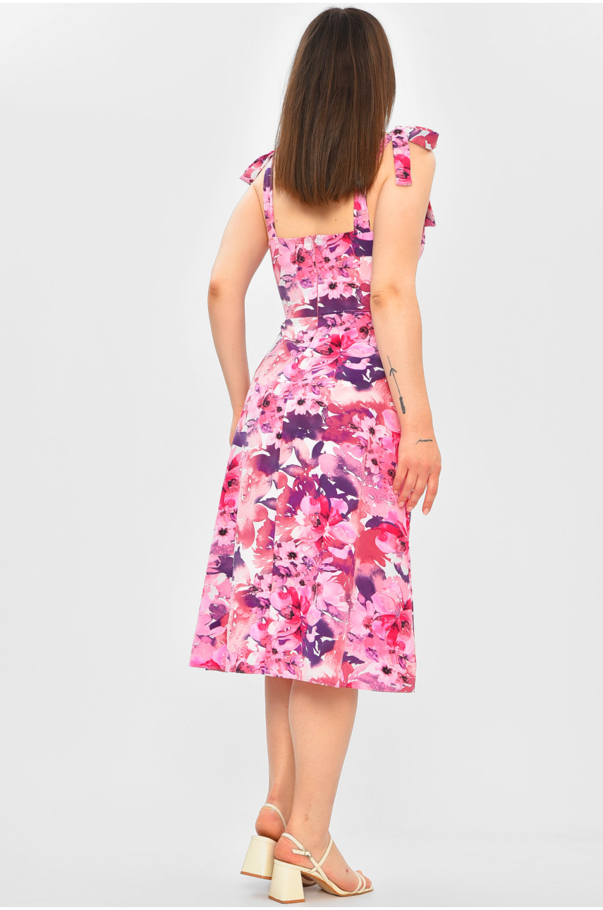 Сарафан женский розового цвета с принтом 148 203217 Сарафан женский розового цвета с принтом 148 203217