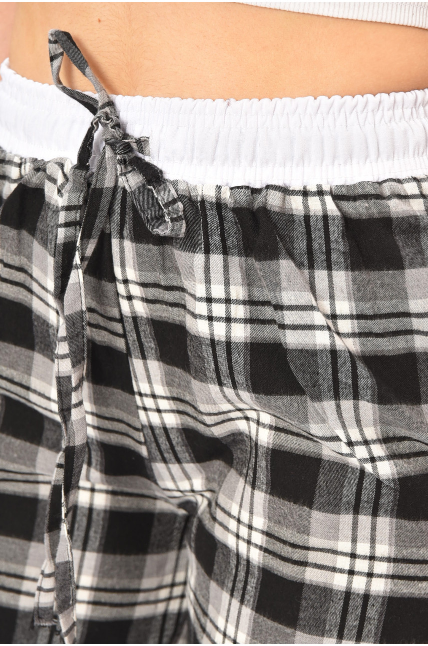 Штаны женские серого цвета с принтом 320 203336