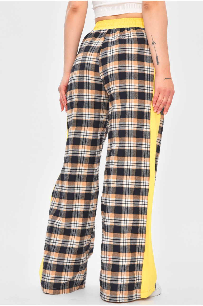 Штаны женские тёмно-синего цвета с принтом 320 203338