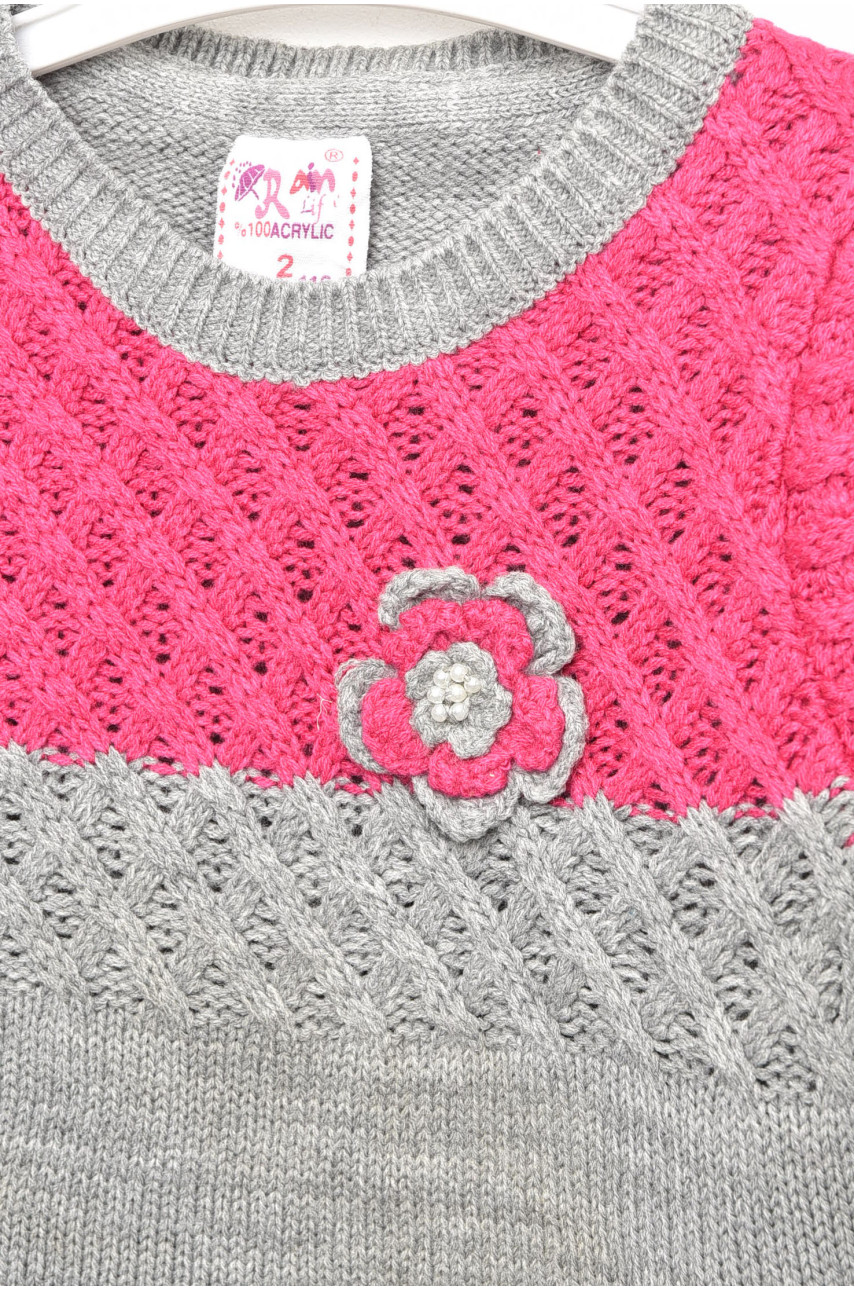 Кофта детская для девочки серого цвета 406 203363