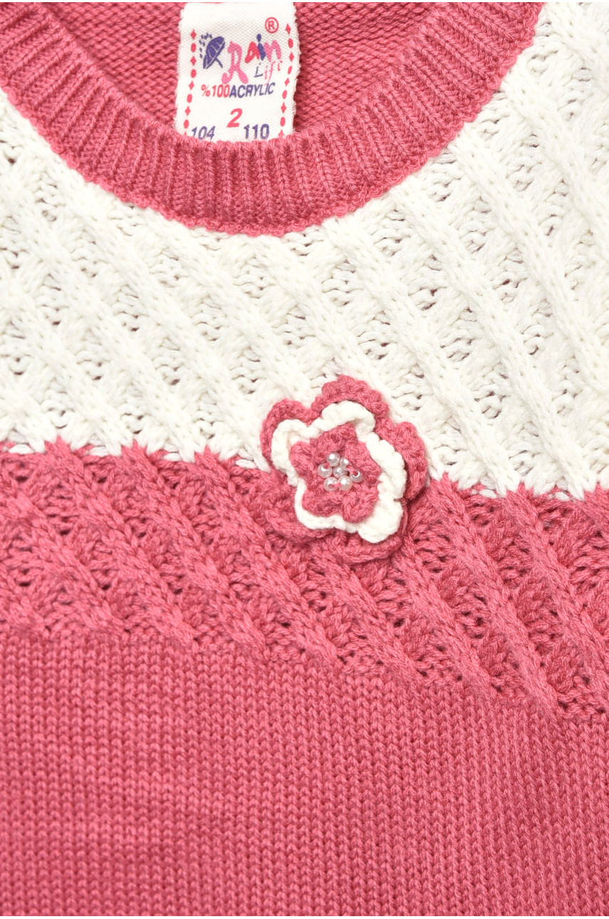 Кофта детская для девочки светло-розового цвета 406 203364