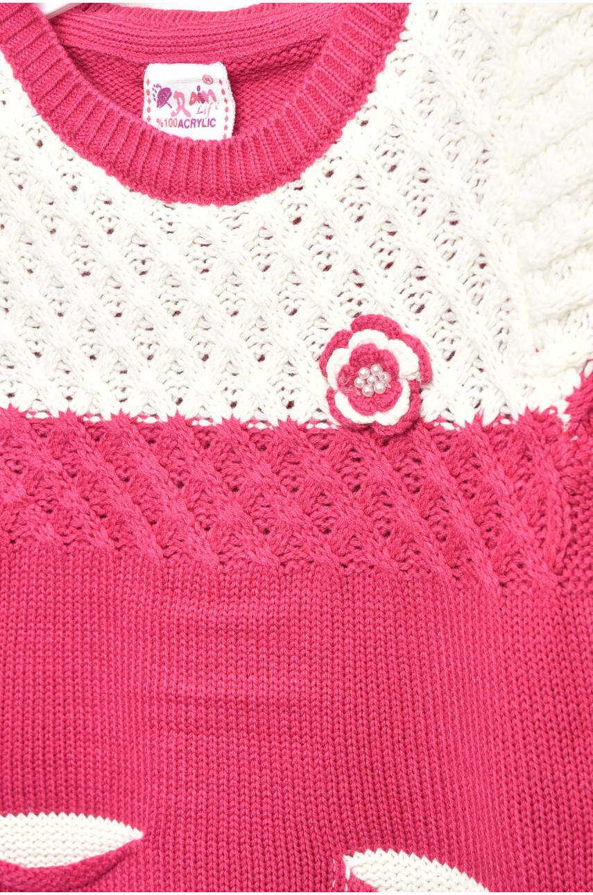 Кофта детская для девочки розового цвета 406 203368