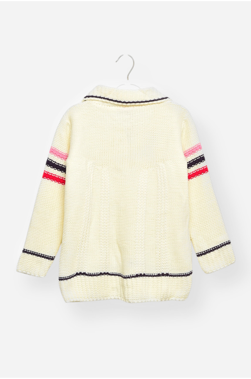 Кофта детская для девочки молочного цвета 220 203369