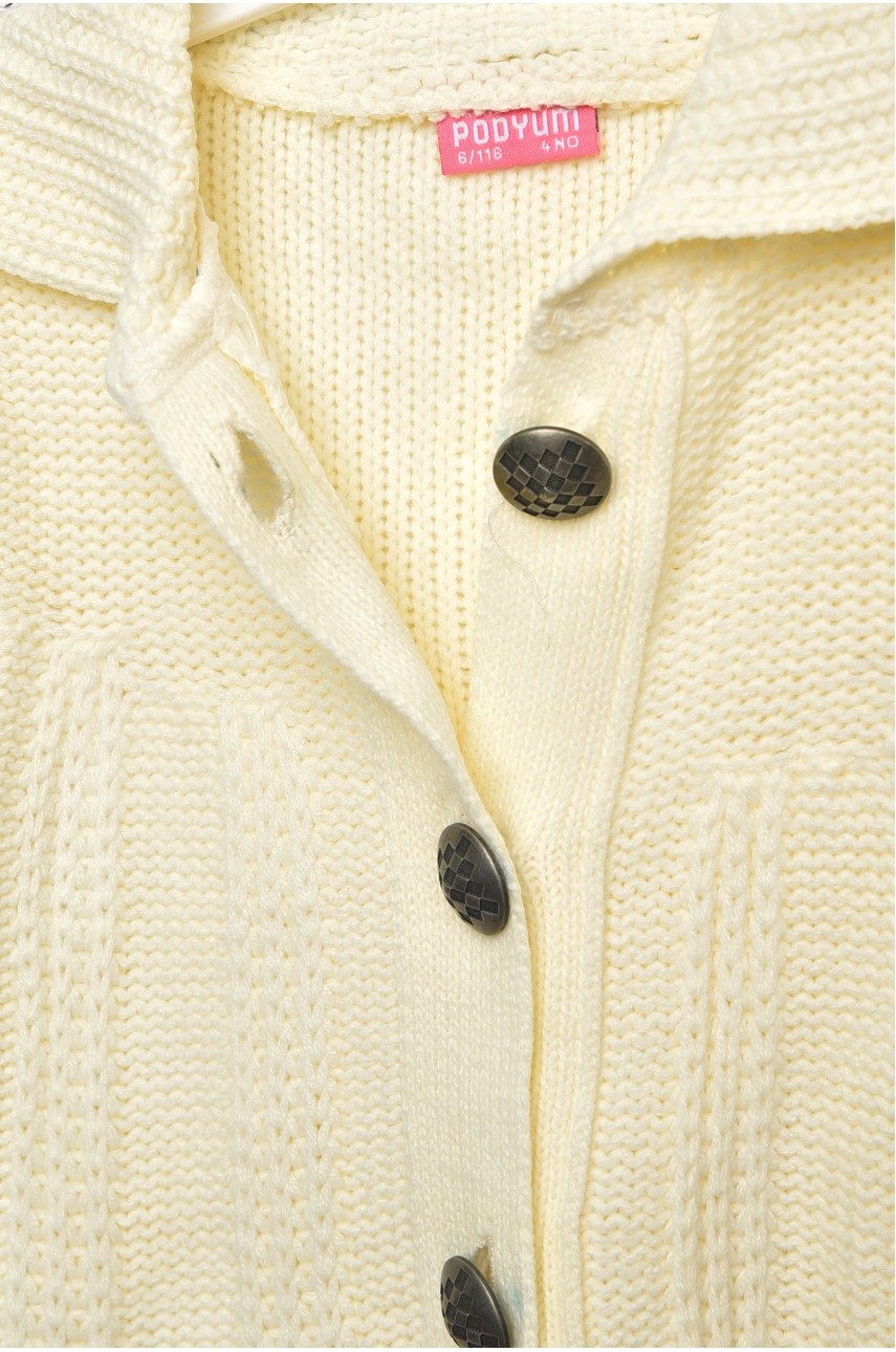 Кофта дитяча для дівчинки молочного кольору 220 203369