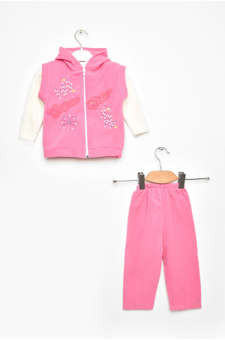 Костюм детский для девочки салатового цвета с принтом асорті 203388