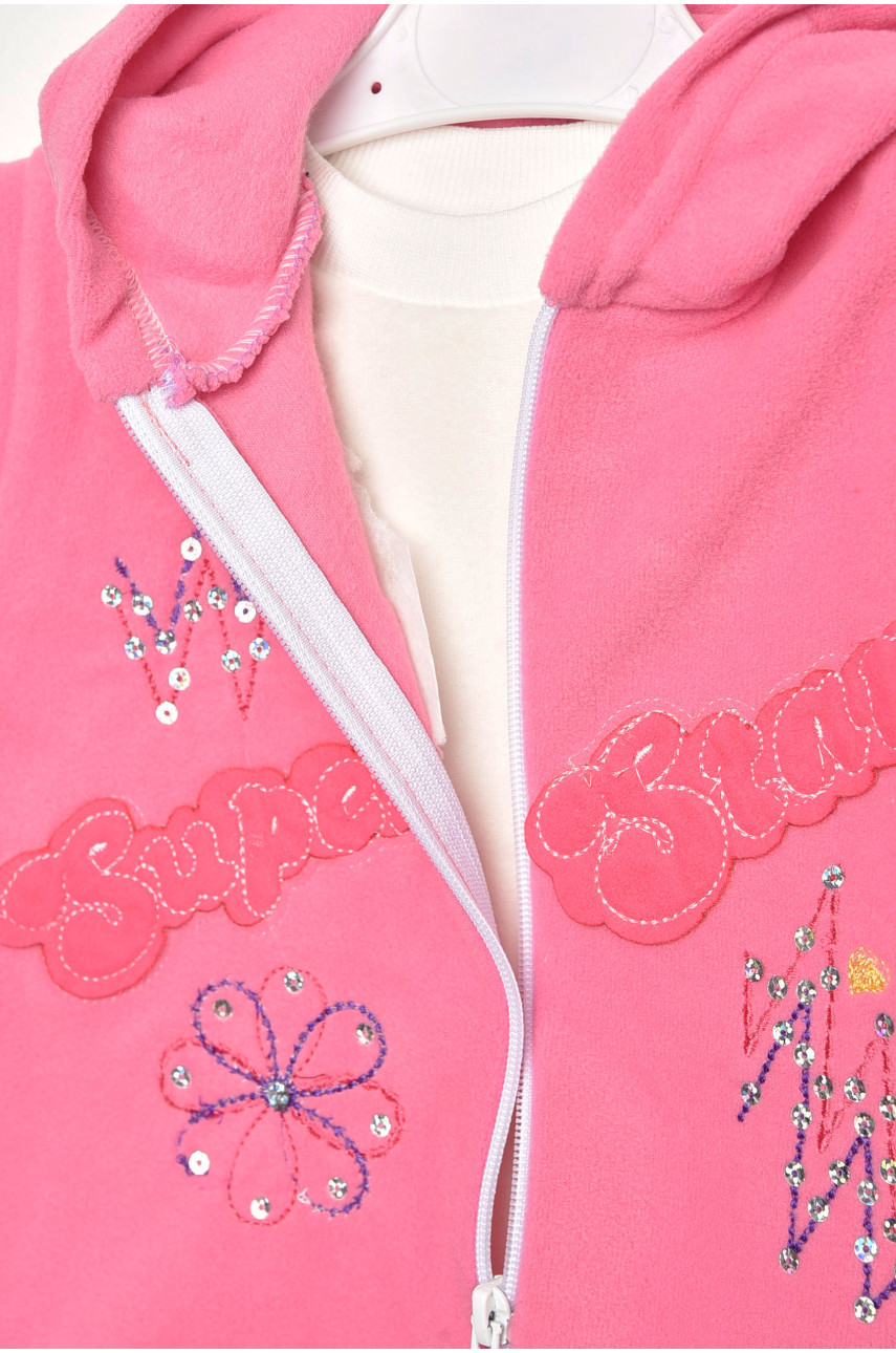 Костюм детский для девочки салатового цвета с принтом асорті 203388