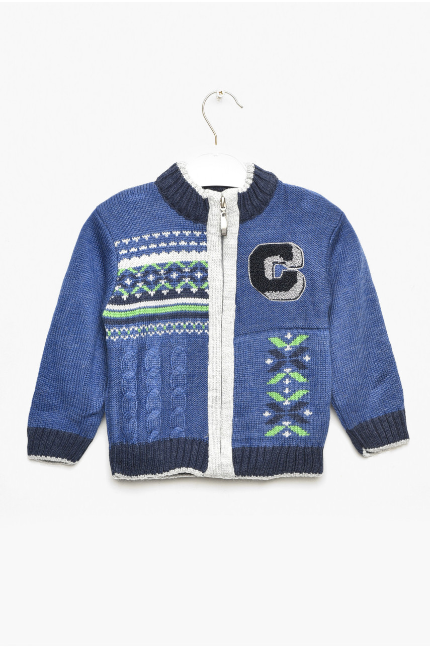 Свитер детский для мальчика синего цвета асорті 203392