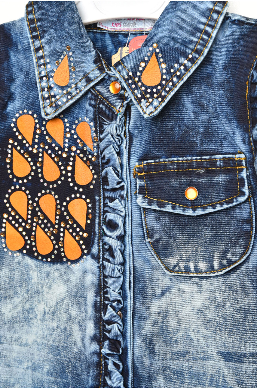 Сукня дитяча для дівчинки темно-синього кольору асорті 203407