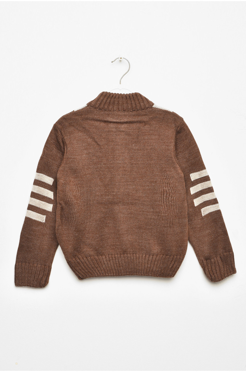 Кофта детская для мальчика коричневого цвета 420 203419