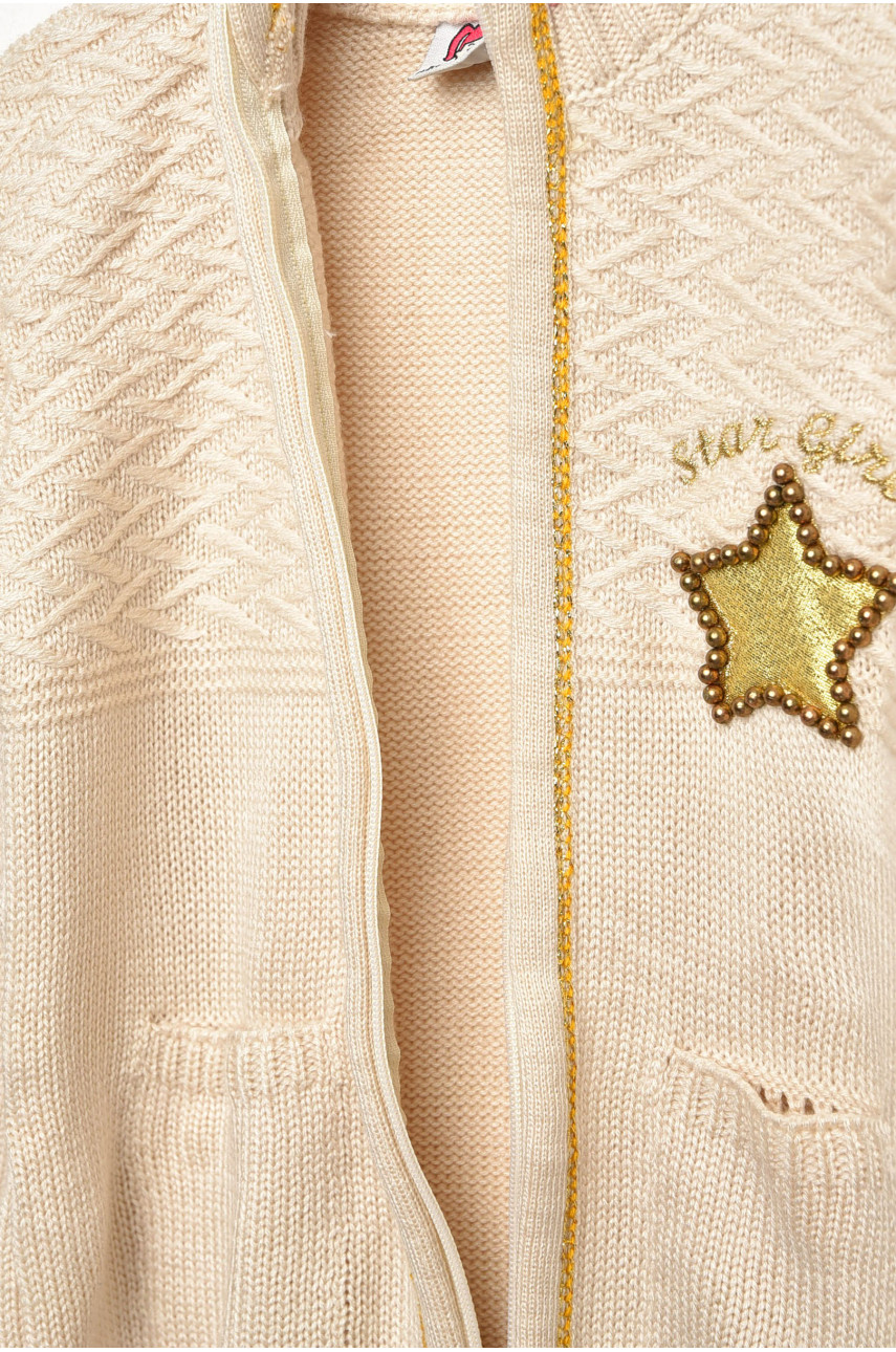 Кофта дитяча для дівчинки бежевого кольору 3205 203420 Кофта дитяча для дівчинки бежевого кольору 3205 203420