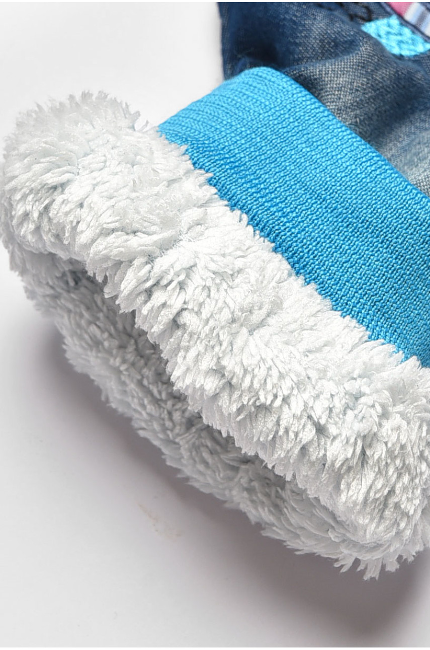 Джинсы детские для мальчика синего цвета зима на меху асорті 203432