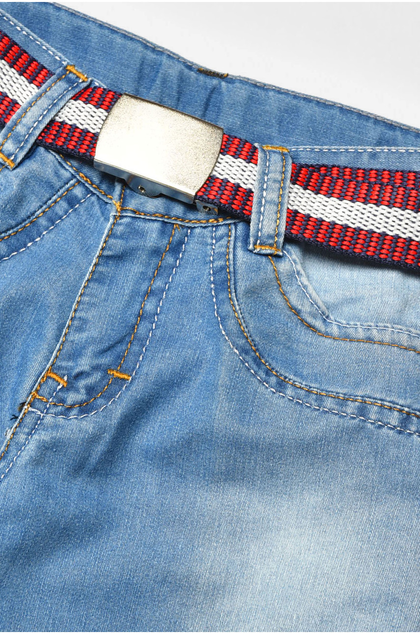 Бриджи детские голубого цвета джинс асорті 203454