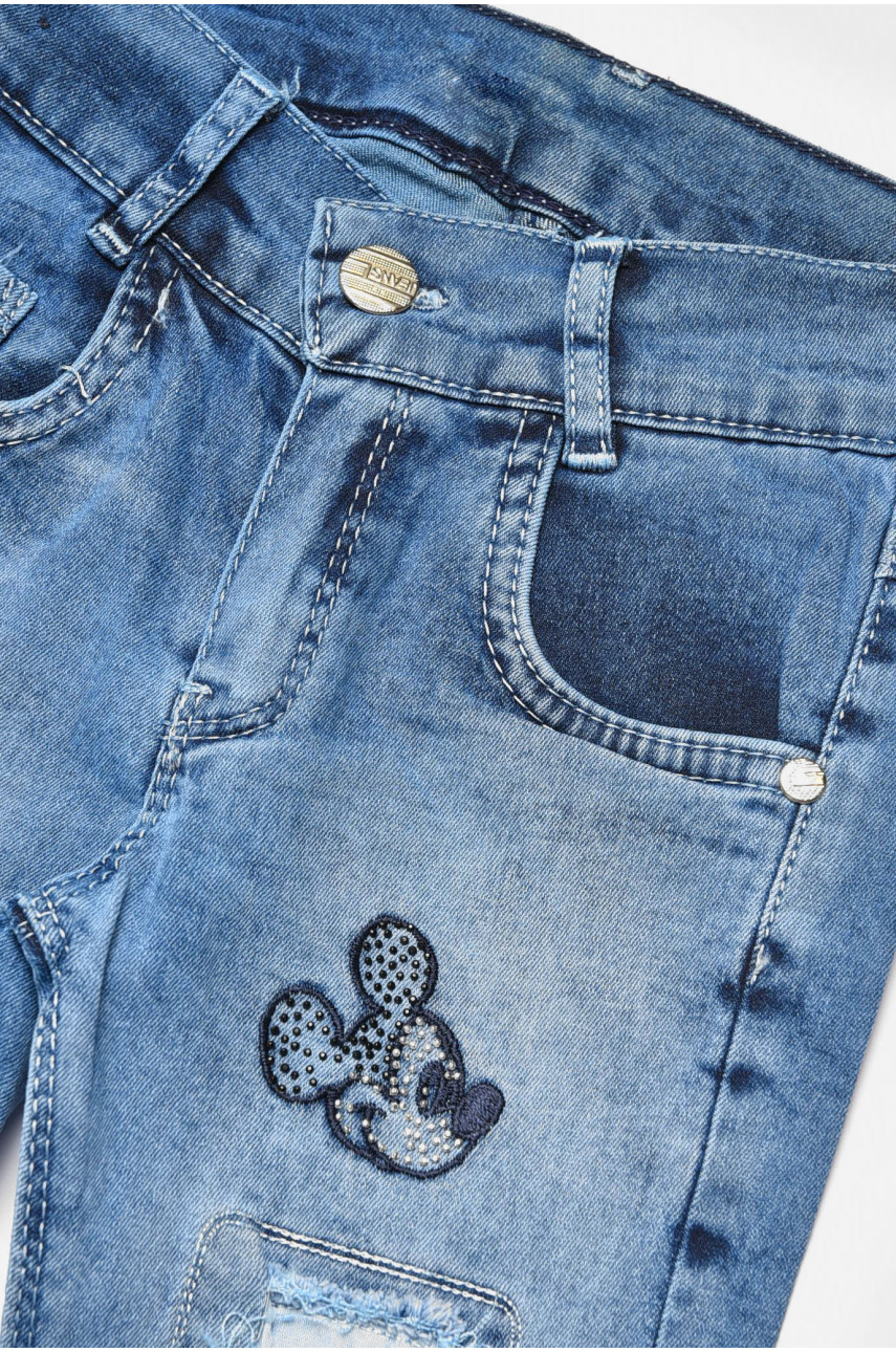 Джинси дитячі для дівчинки блакитного кольору асорті 203459