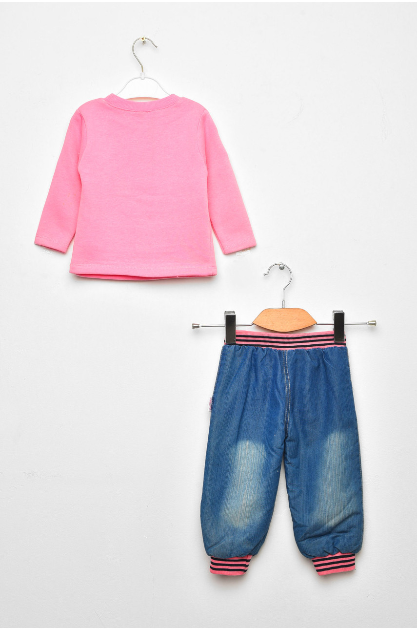 Костюм дитячий для дівчинки рожевого кольору на флісі асорті 203466