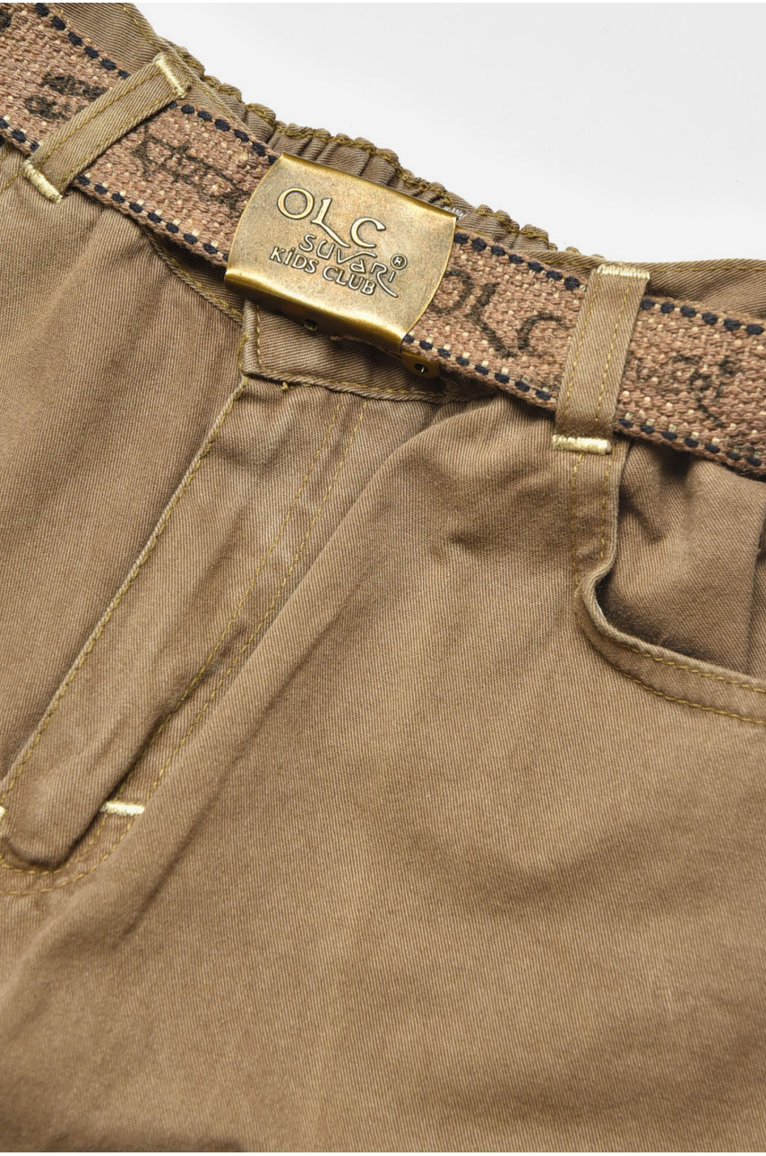 Бриджи детские для мальчика тёмно-бежевого цвета асорті 203472