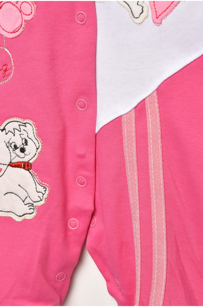 Человечек детский для девочки розового цвета с шапочкой ипел 203481 Человечек детский для девочки розового цвета с шапочкой ипел 203481