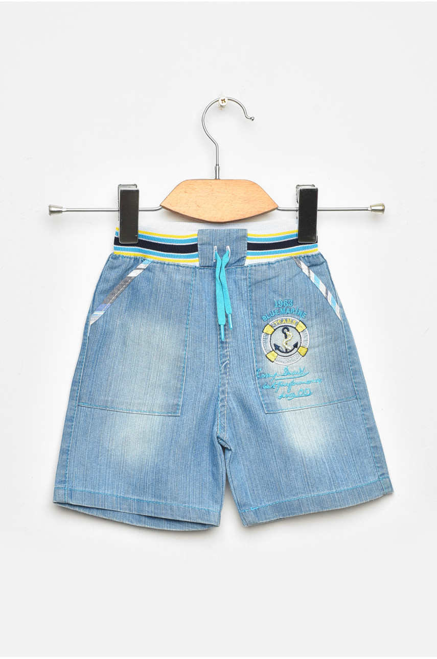 Шорты джинсовые детские для девочки синего цвета асорти 203483