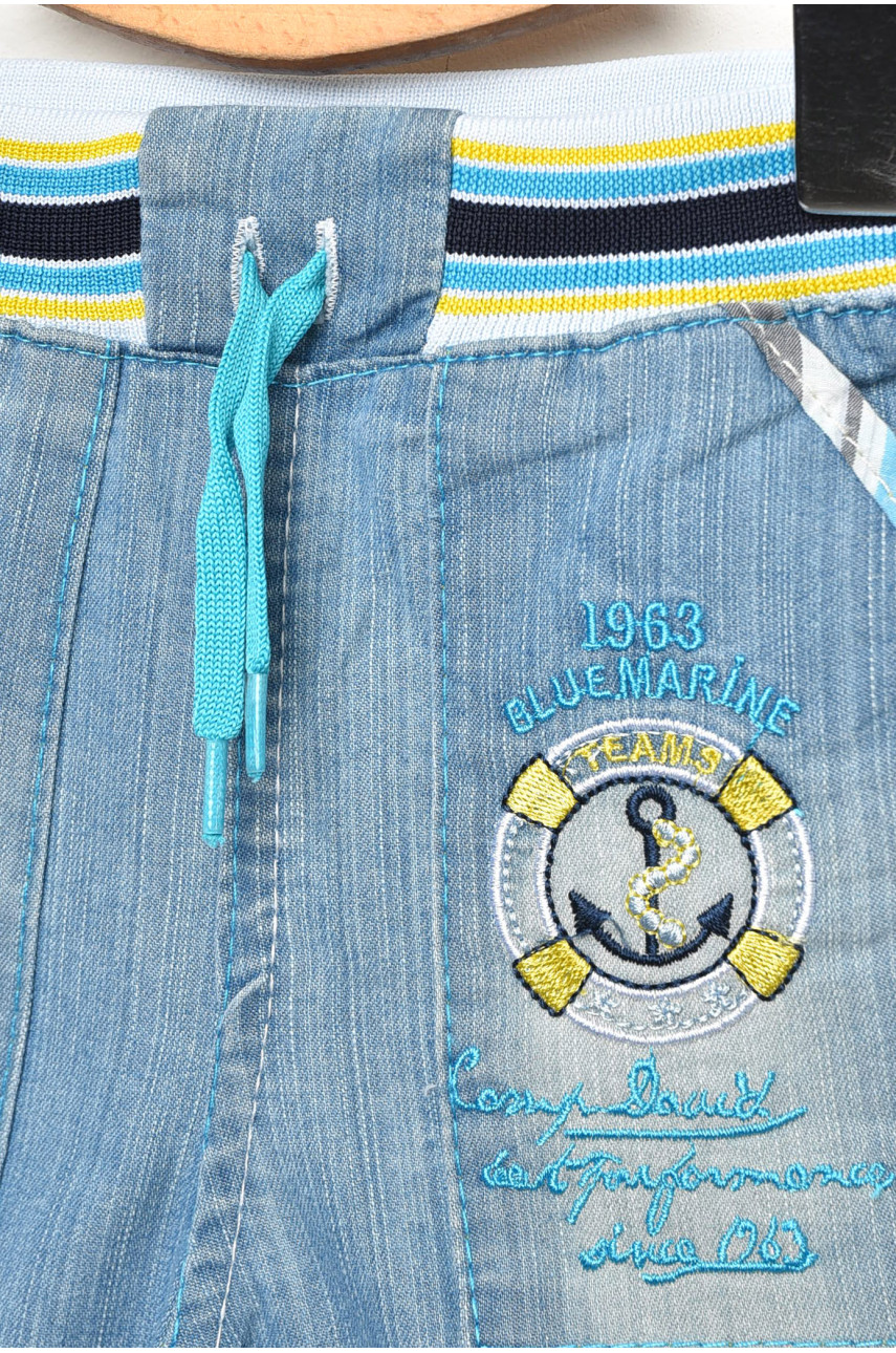 Шорты джинсовые детские для девочки синего цвета асорти 203483