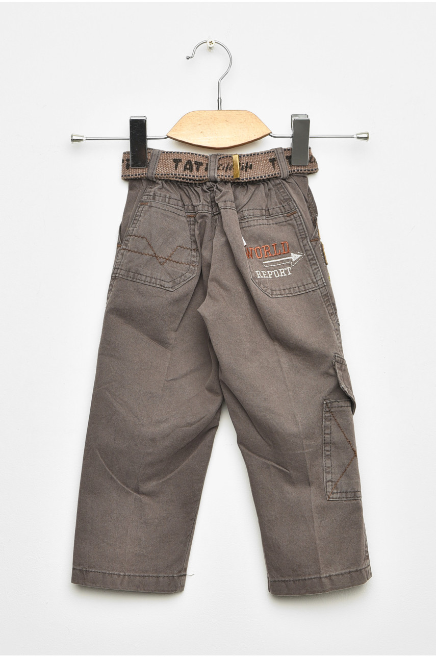 Штани дитячі для хлопчика темно-сірого кольору асорті 203490 Штани дитячі для хлопчика темно-сірого кольору асорті 203490