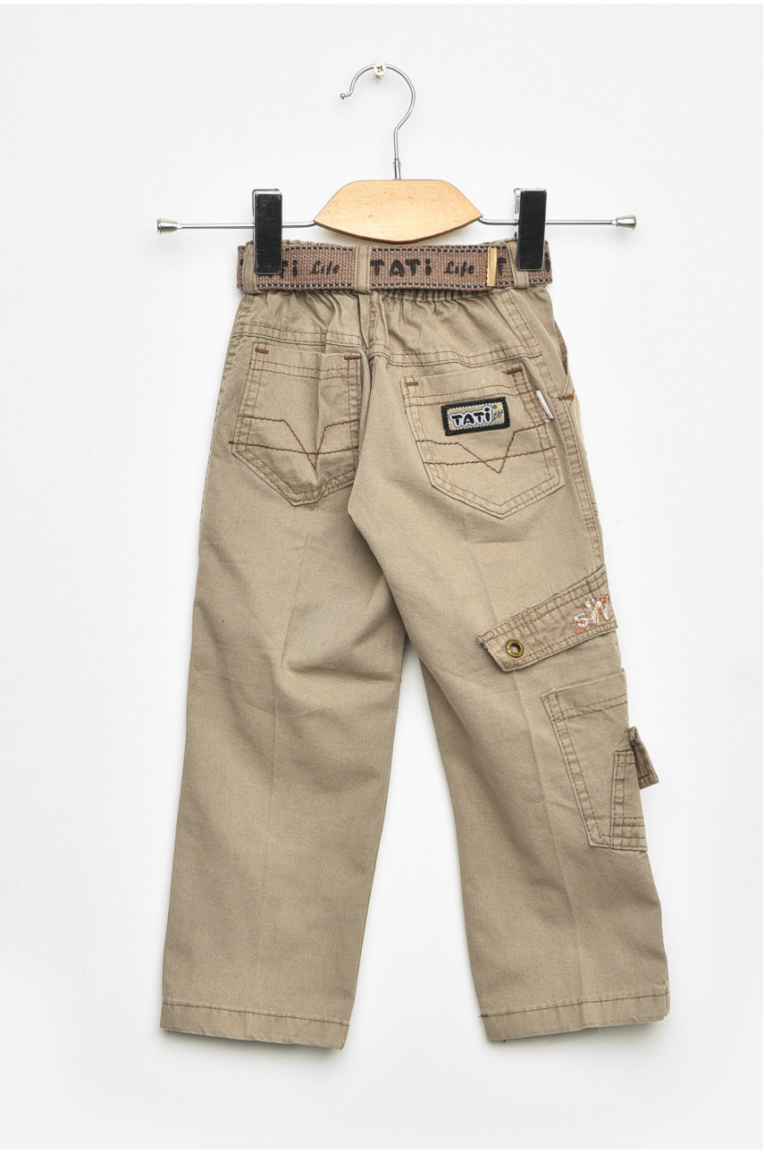 Штани дитячі для хлопчика бежевого кольору асорті 203491 Штани дитячі для хлопчика бежевого кольору асорті 203491