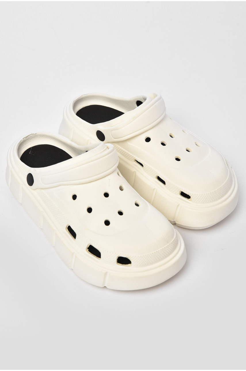 Крокси жіночі білого кольору 203493